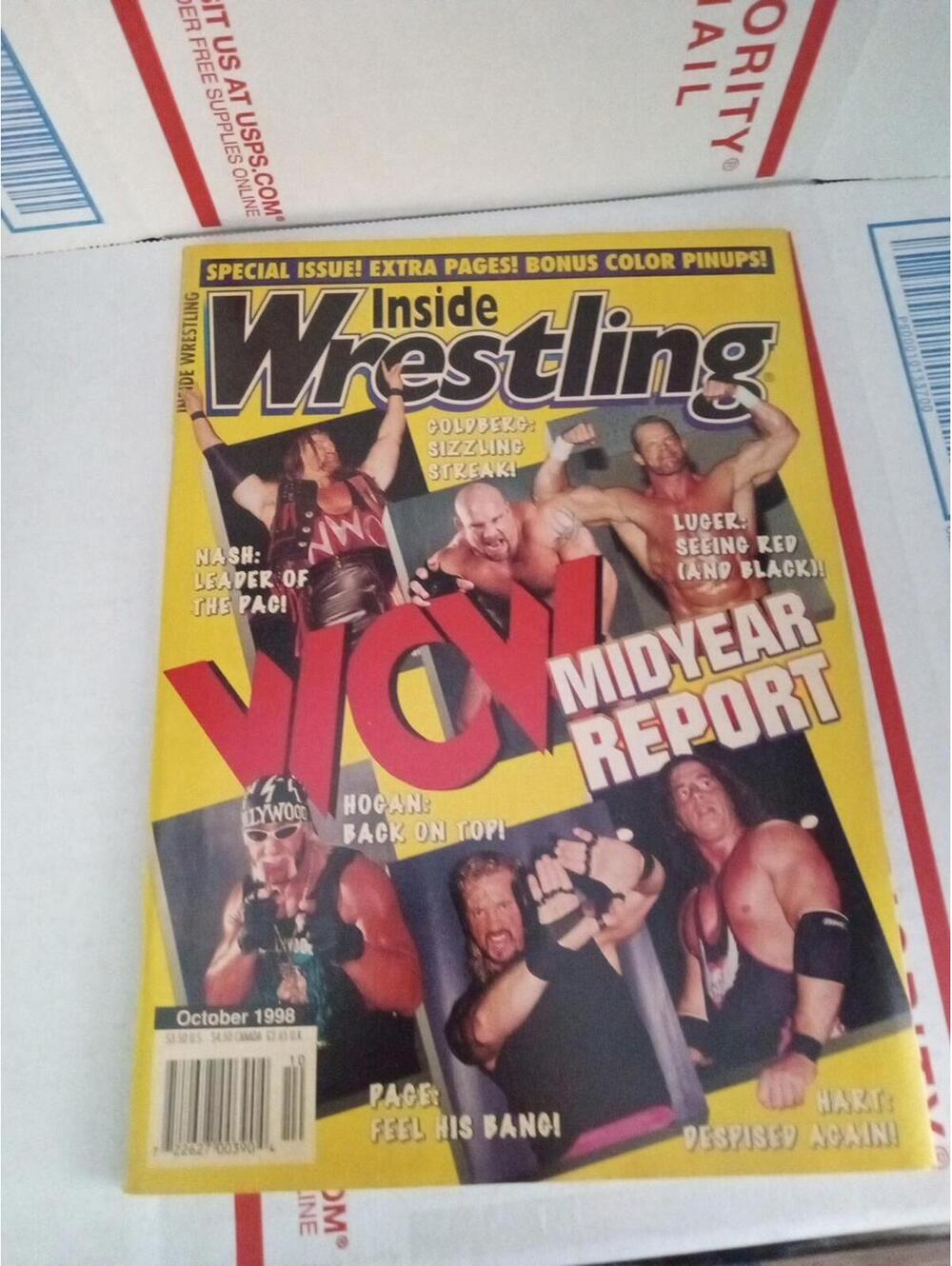 Inside Wrestling Magazine October 1998 Kevin Nash Goldberg Bret Hart Cb 52